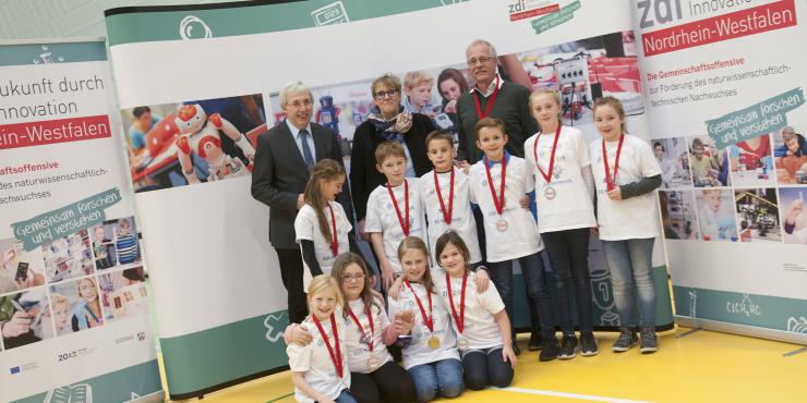 Siegerehrung Landesfinale zdi-Roboterwettbewerb